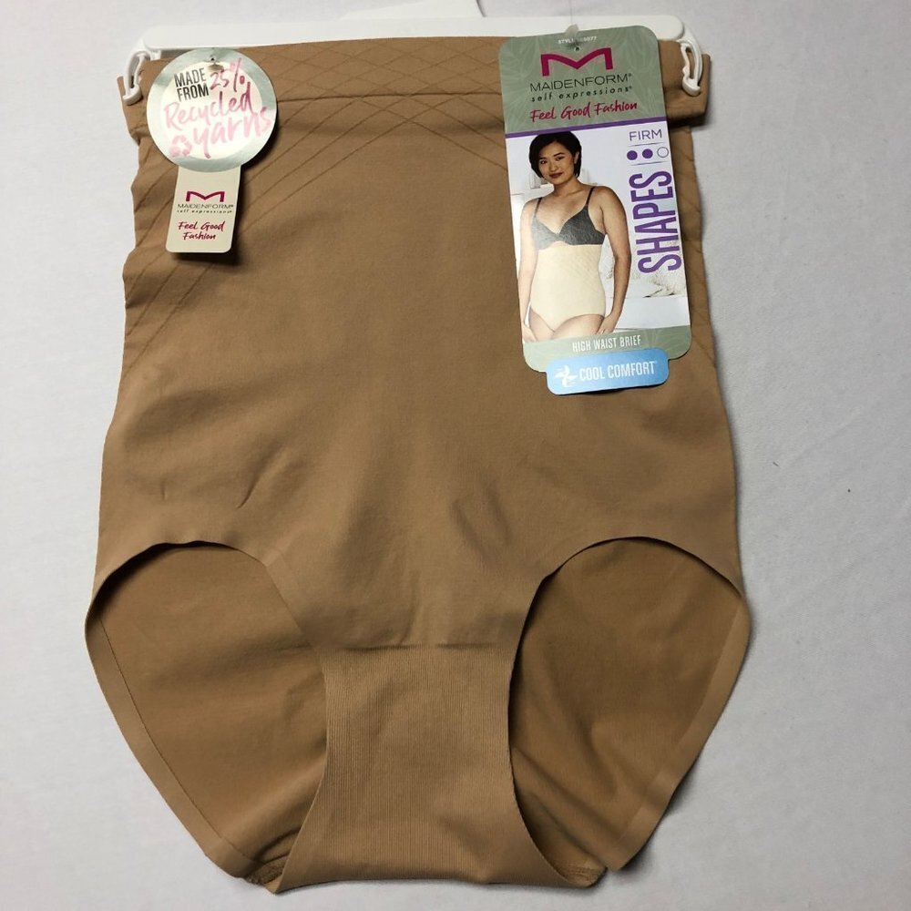 MAIDENFORM COOL COMFORT HIGH WAIST SHAPES BRIEF MD NEW WITH TAG